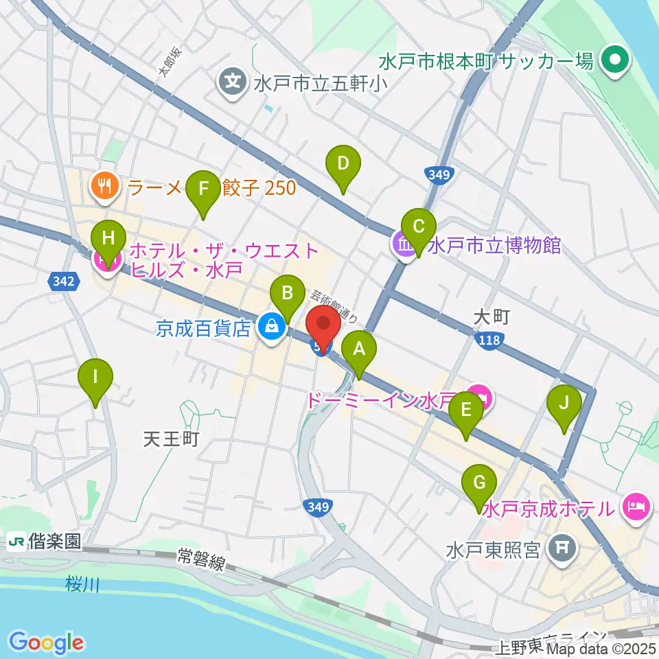 record KNOX周辺のコンビニエンスストア一覧地図