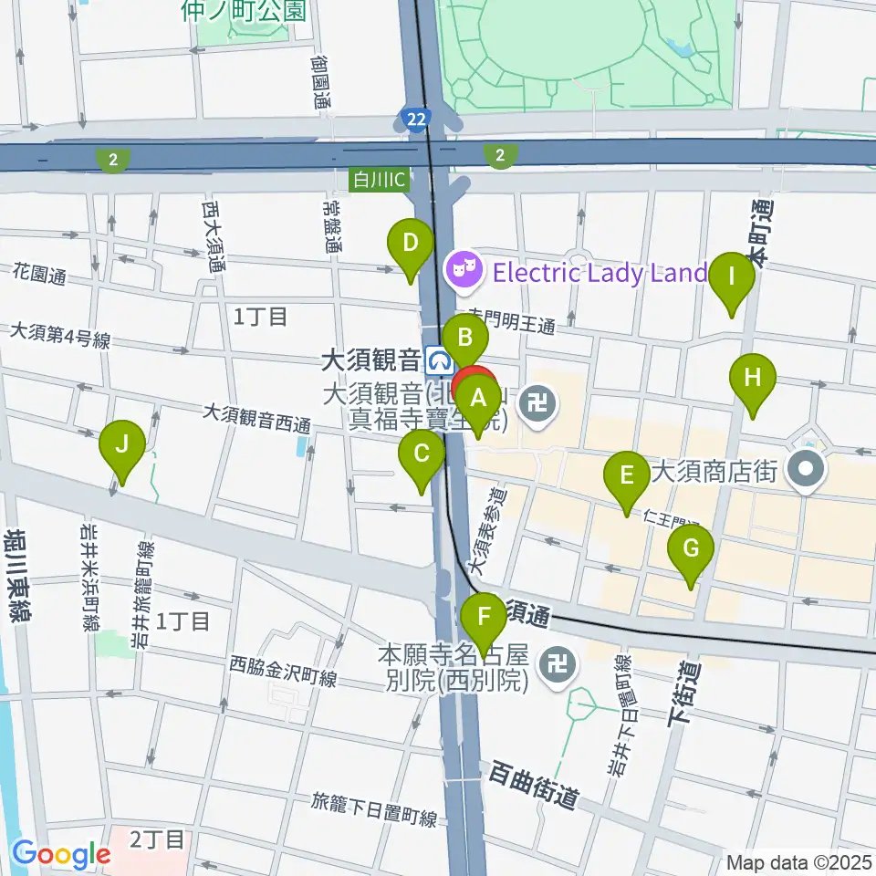 アンリミッツ大須周辺のコンビニエンスストア一覧地図
