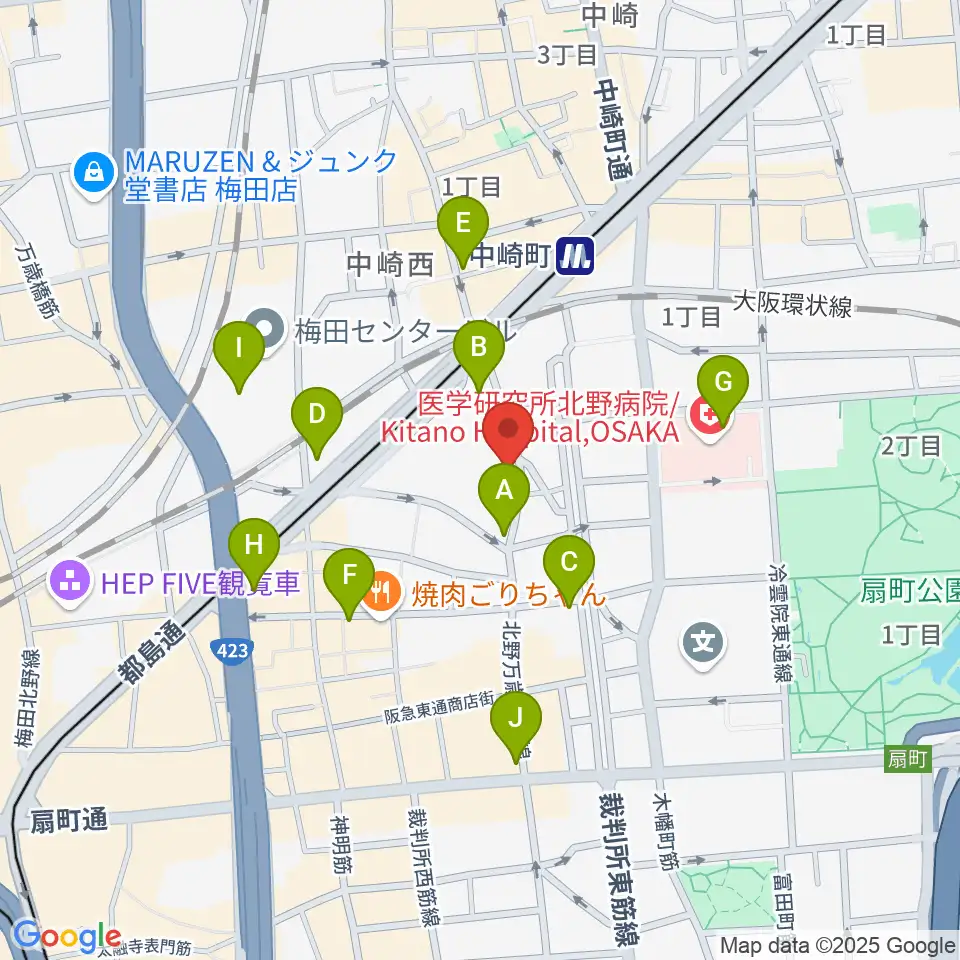 バンブーミュージック周辺のコンビニエンスストア一覧地図