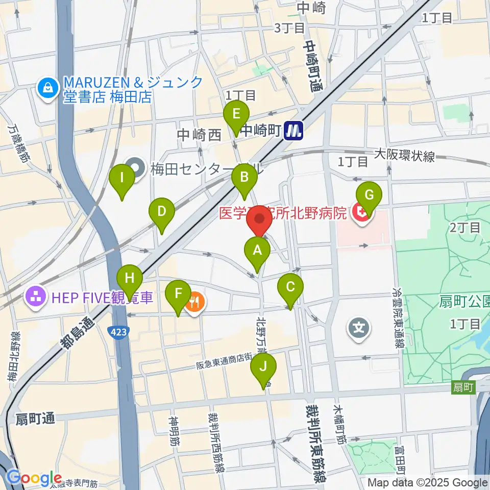 バンブーミュージック周辺のコンビニエンスストア一覧地図
