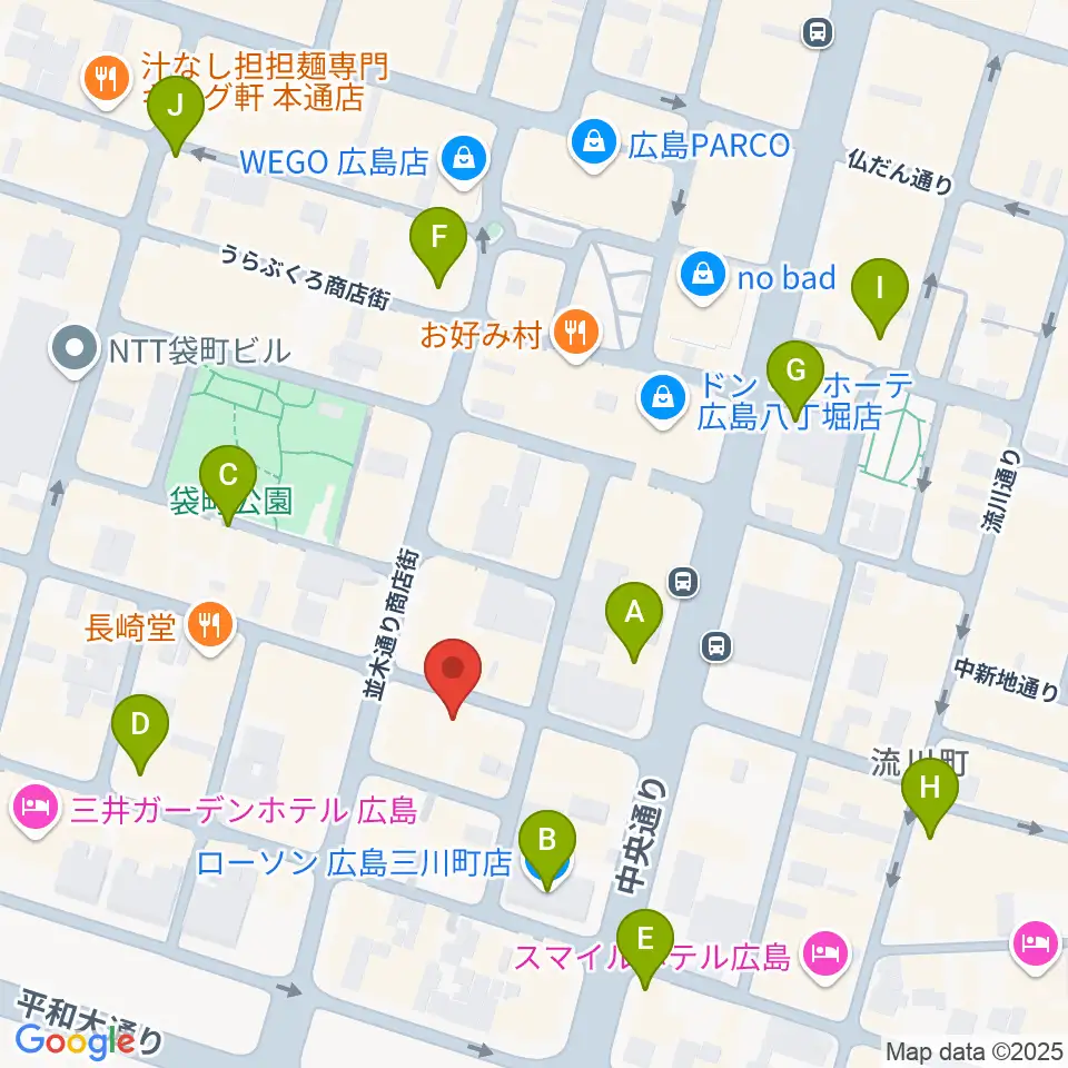 広島ダムレコーズ周辺のコンビニエンスストア一覧地図