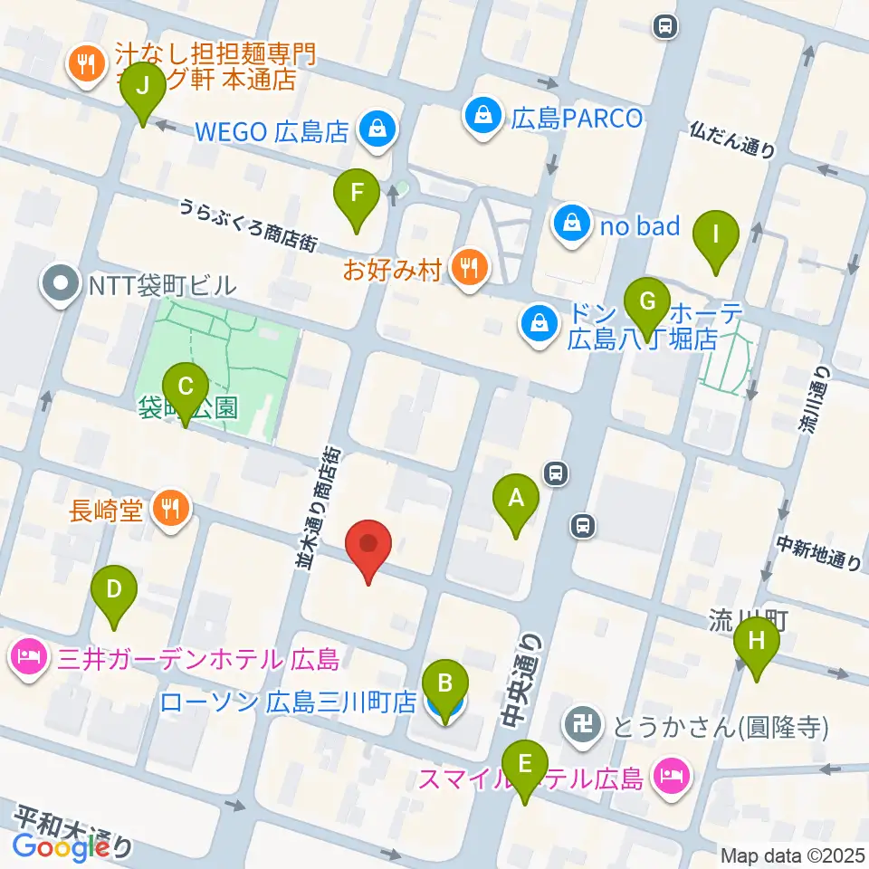 広島ダムレコーズ周辺のコンビニエンスストア一覧地図