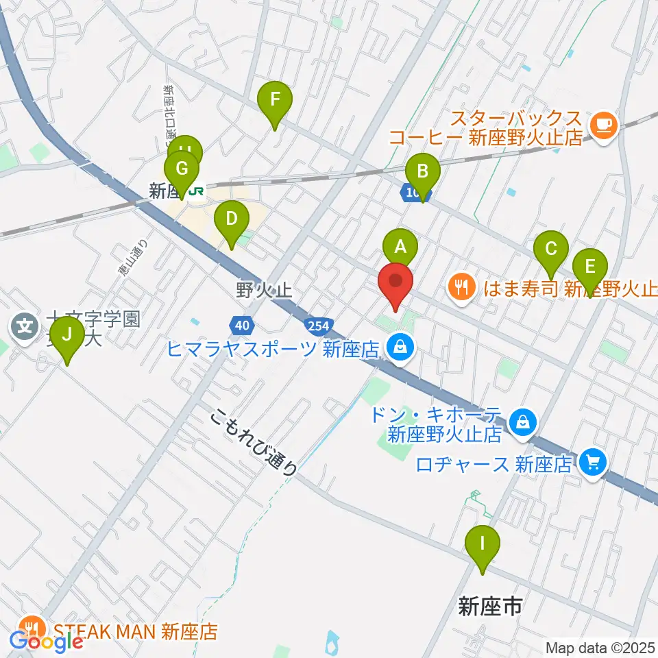 ふるさと新座館ホール周辺のコンビニエンスストア一覧地図