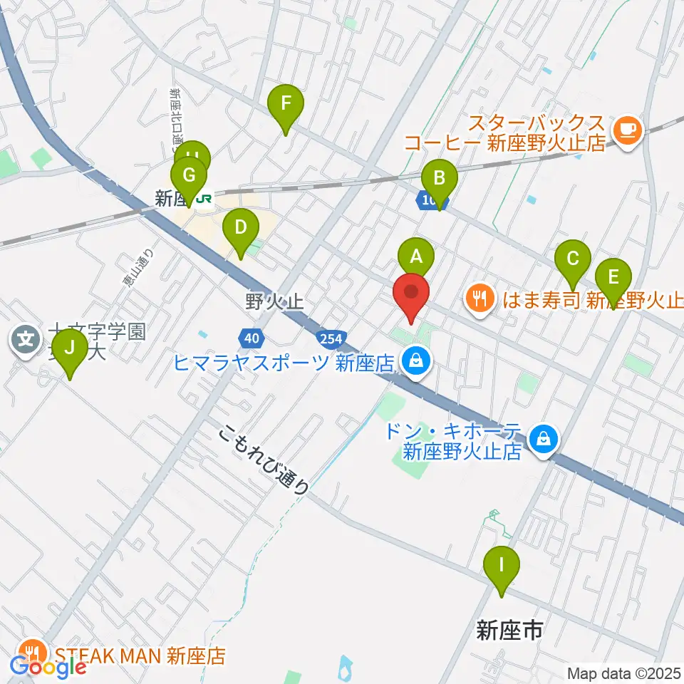 ふるさと新座館ホール周辺のコンビニエンスストア一覧地図
