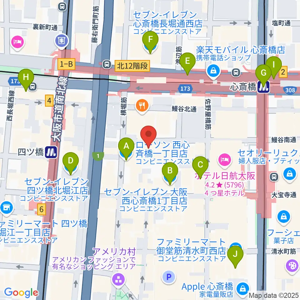 Root Down Records周辺のコンビニエンスストア一覧地図