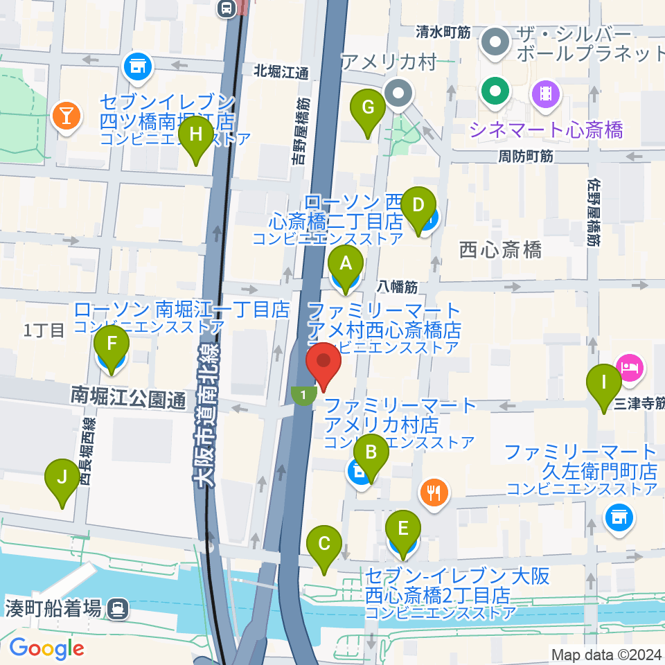 Groovenut Records周辺のコンビニエンスストア一覧地図