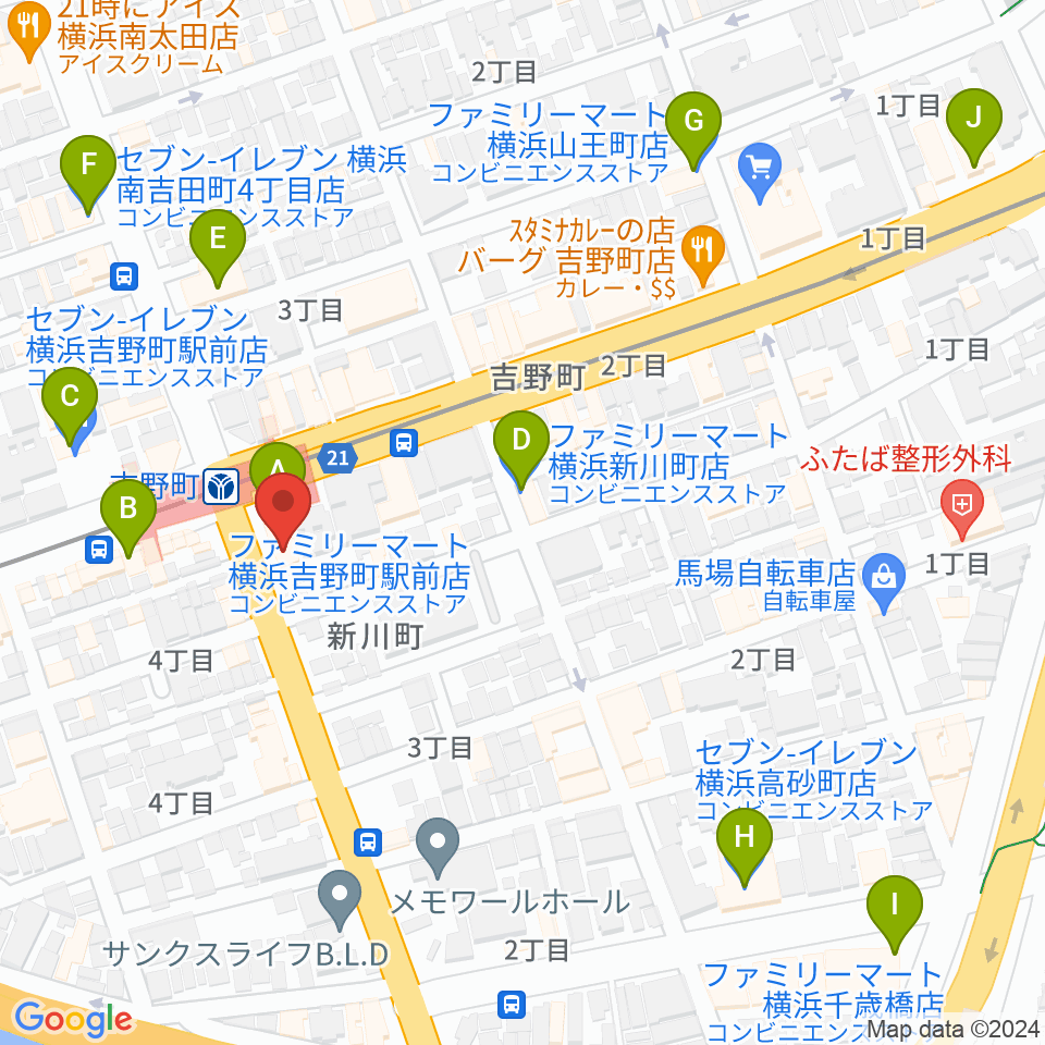 こびとさん周辺のコンビニエンスストア一覧地図