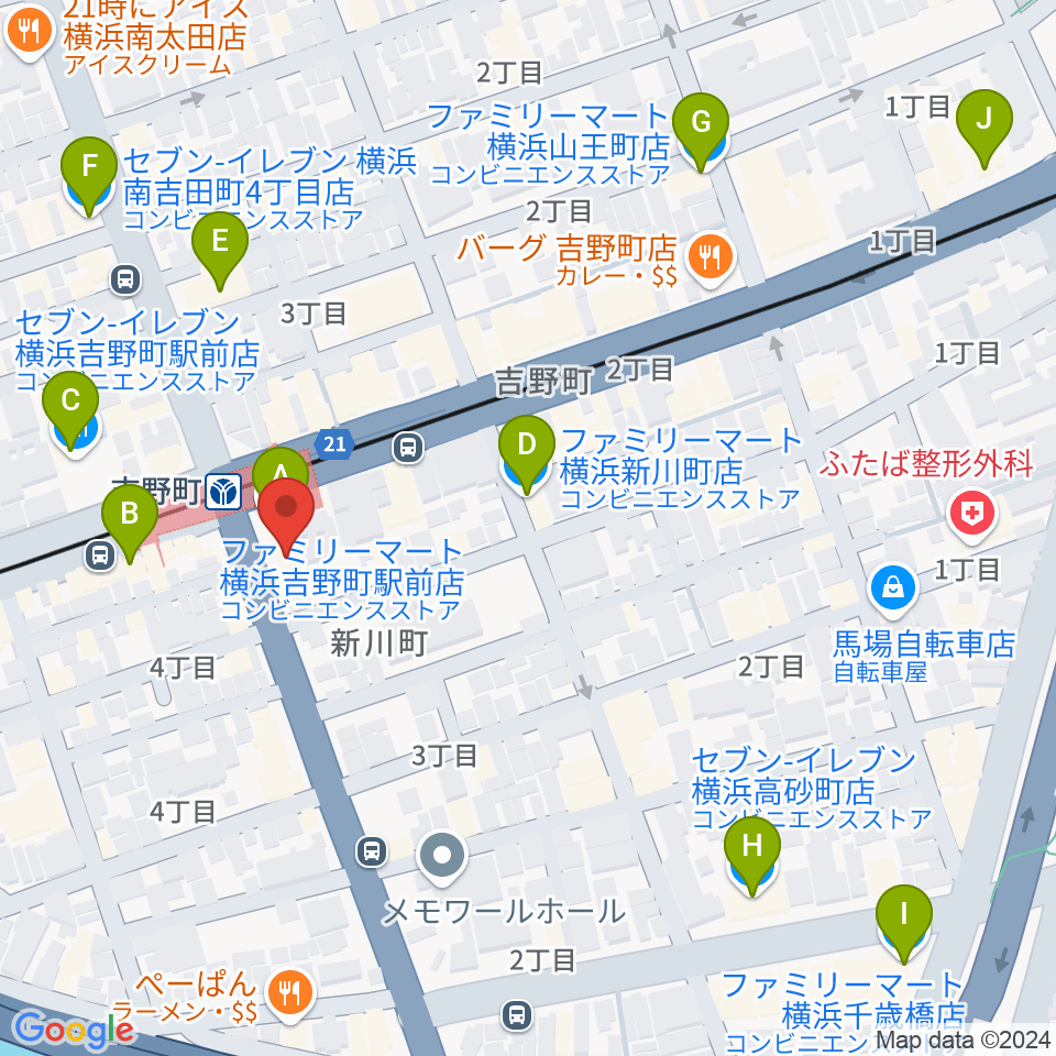 こびとさん周辺のコンビニエンスストア一覧地図