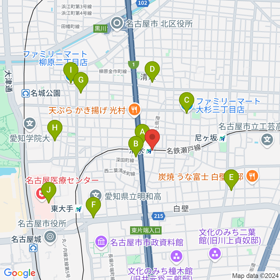 STIFF SLACK周辺のコンビニエンスストア一覧地図