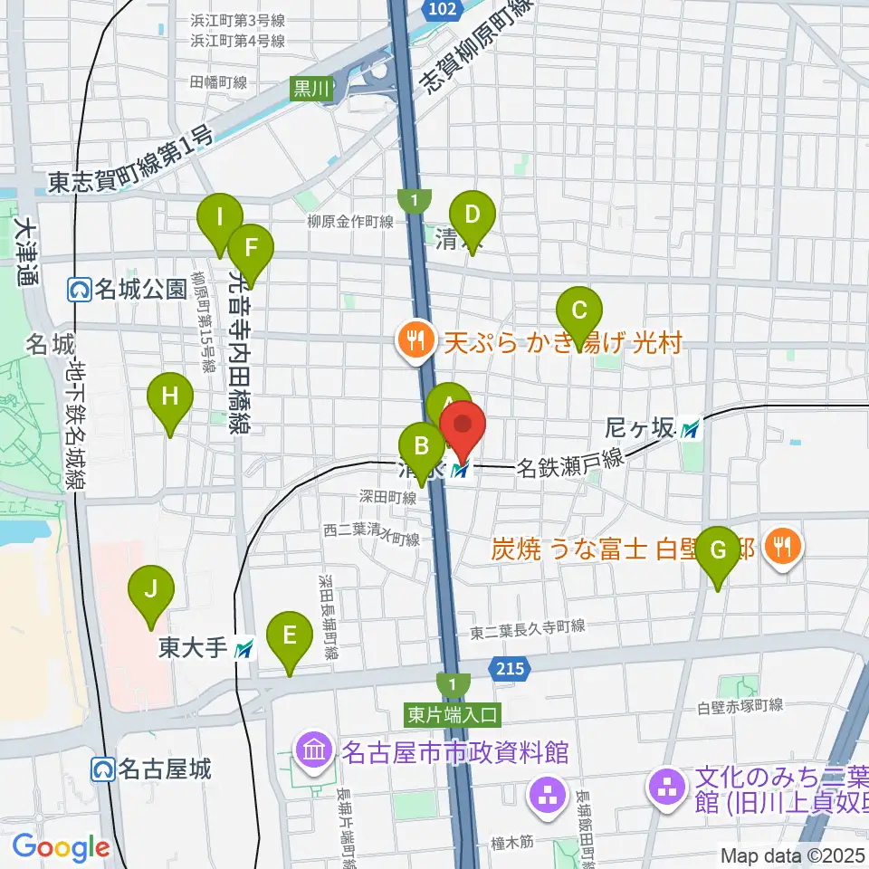 STIFF SLACK周辺のコンビニエンスストア一覧地図