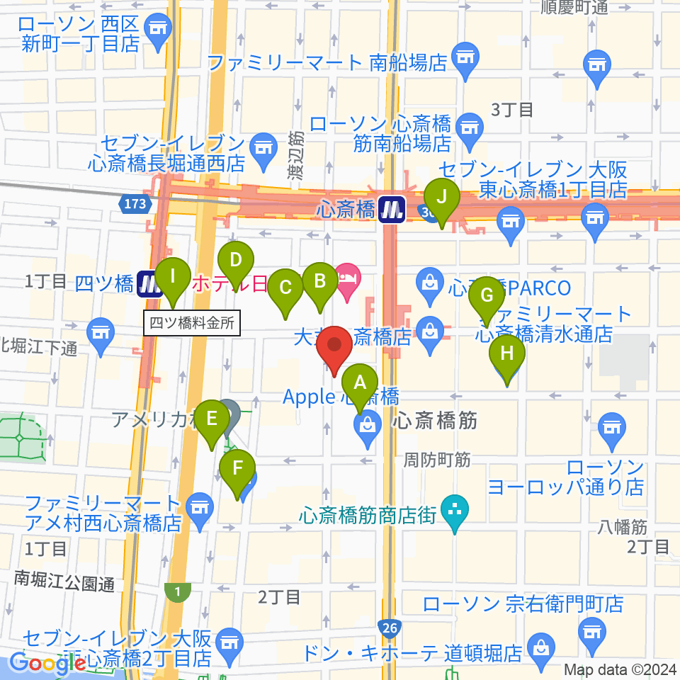 VOXMUSIC周辺のコンビニエンスストア一覧地図