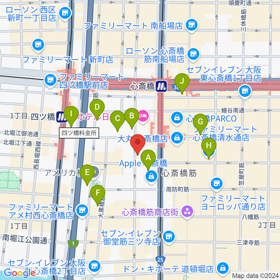 VOXMUSIC周辺のコンビニエンスストア一覧地図