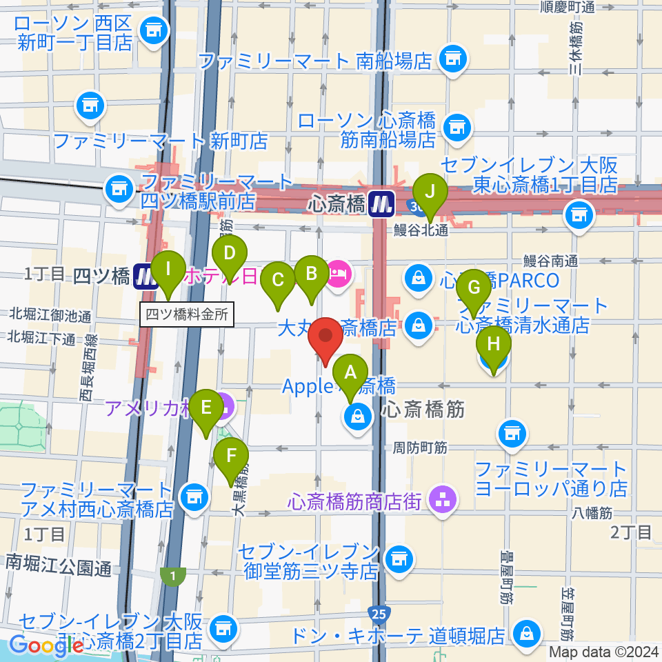 VOXMUSIC周辺のコンビニエンスストア一覧地図