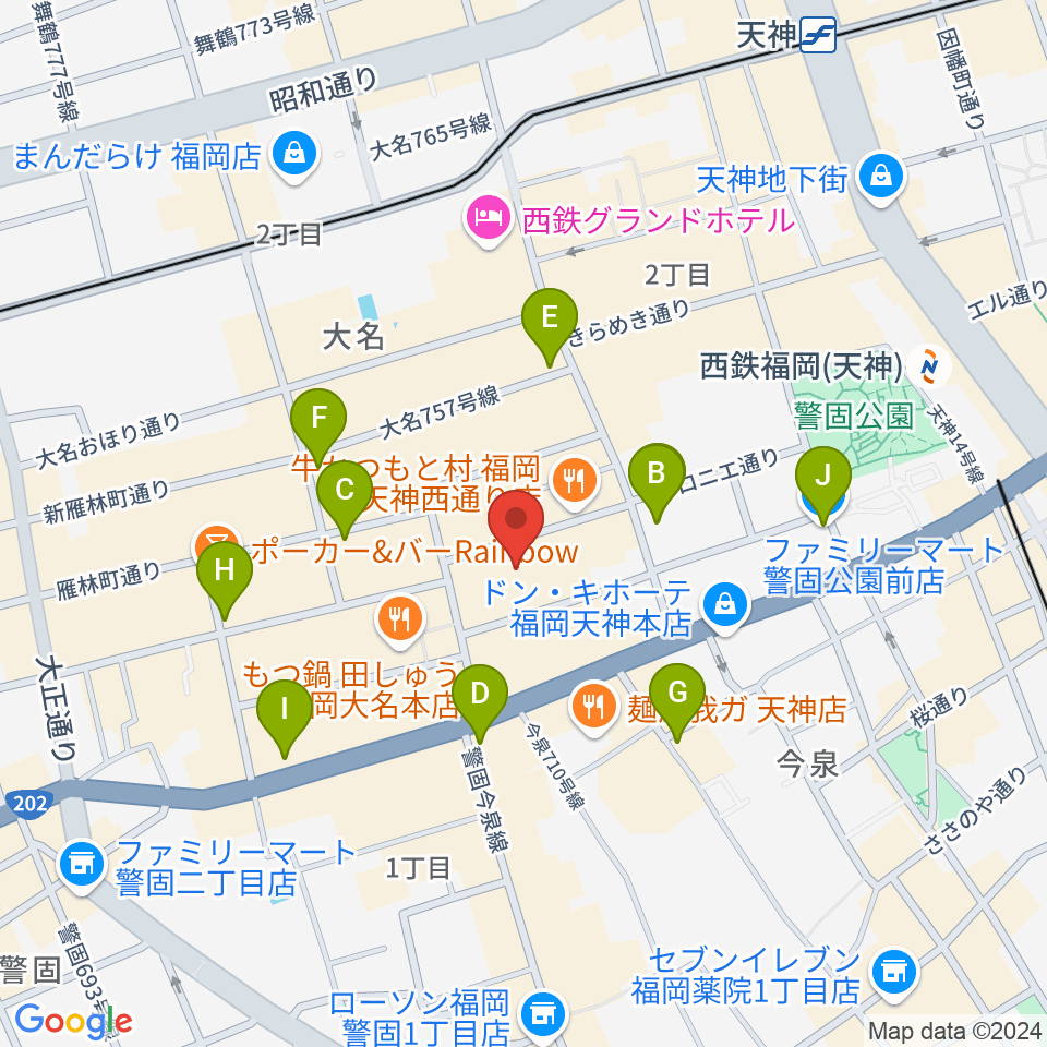 チクロマーケット周辺のコンビニエンスストア一覧地図