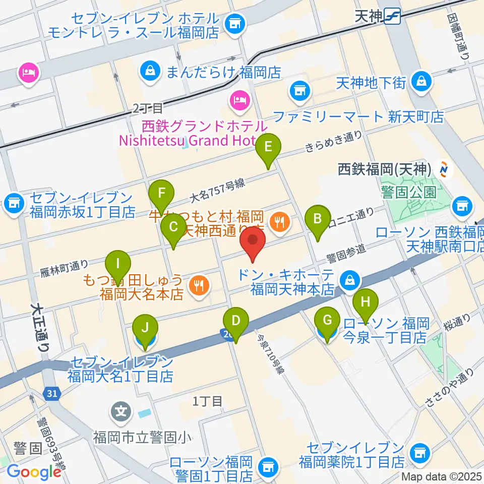 チクロマーケット周辺のコンビニエンスストア一覧地図