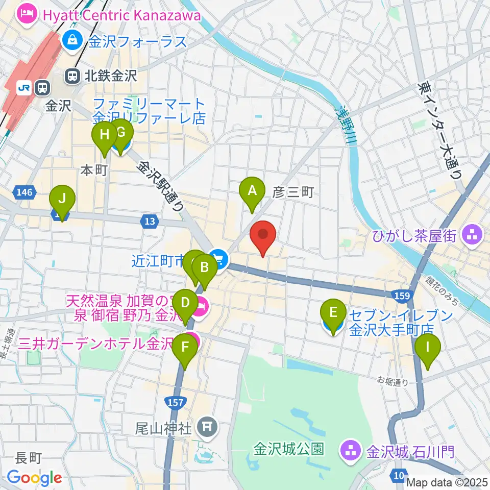 レコード・ジャングル周辺のコンビニエンスストア一覧地図