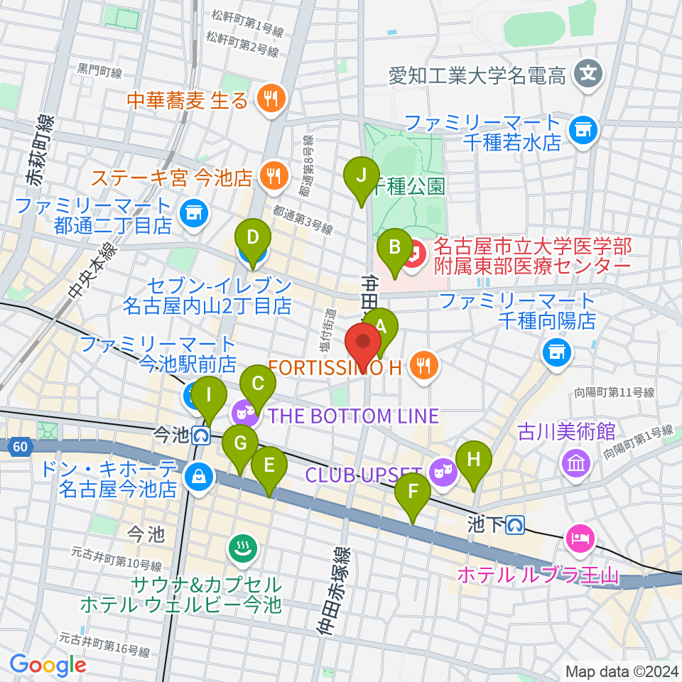 ナイトカフェ弾き語り周辺のコンビニエンスストア一覧地図