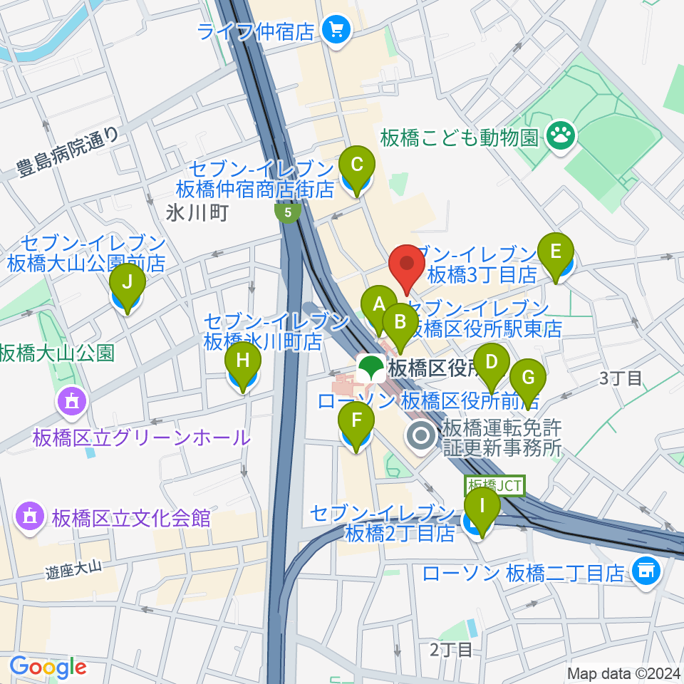 ドリームズカフェ周辺のコンビニエンスストア一覧地図