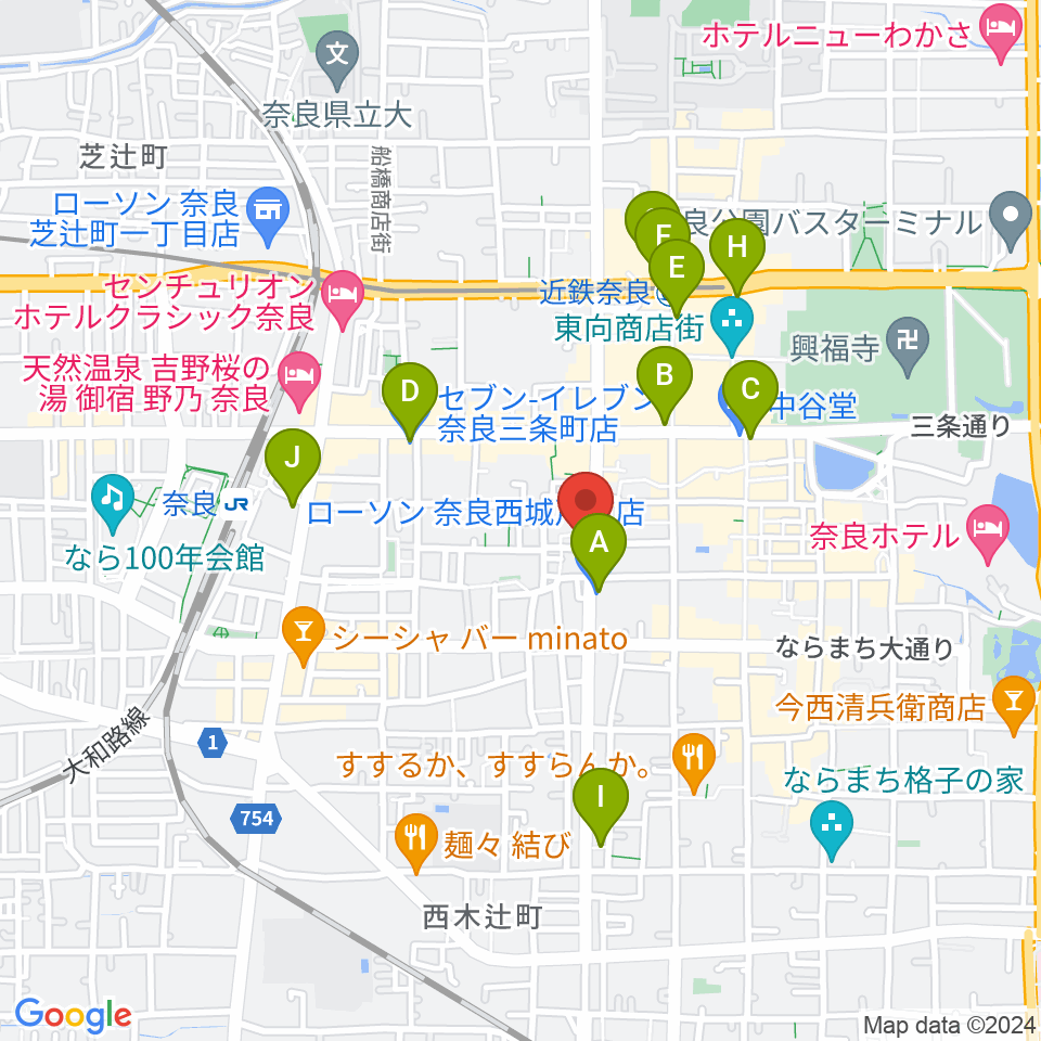 THROAT RECORDS周辺のコンビニエンスストア一覧地図