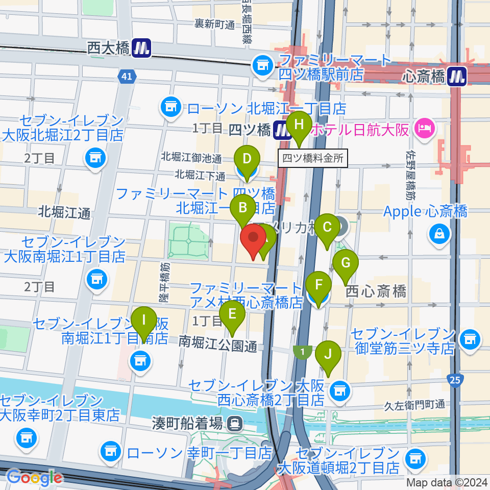 FLAKE RECORDS周辺のコンビニエンスストア一覧地図