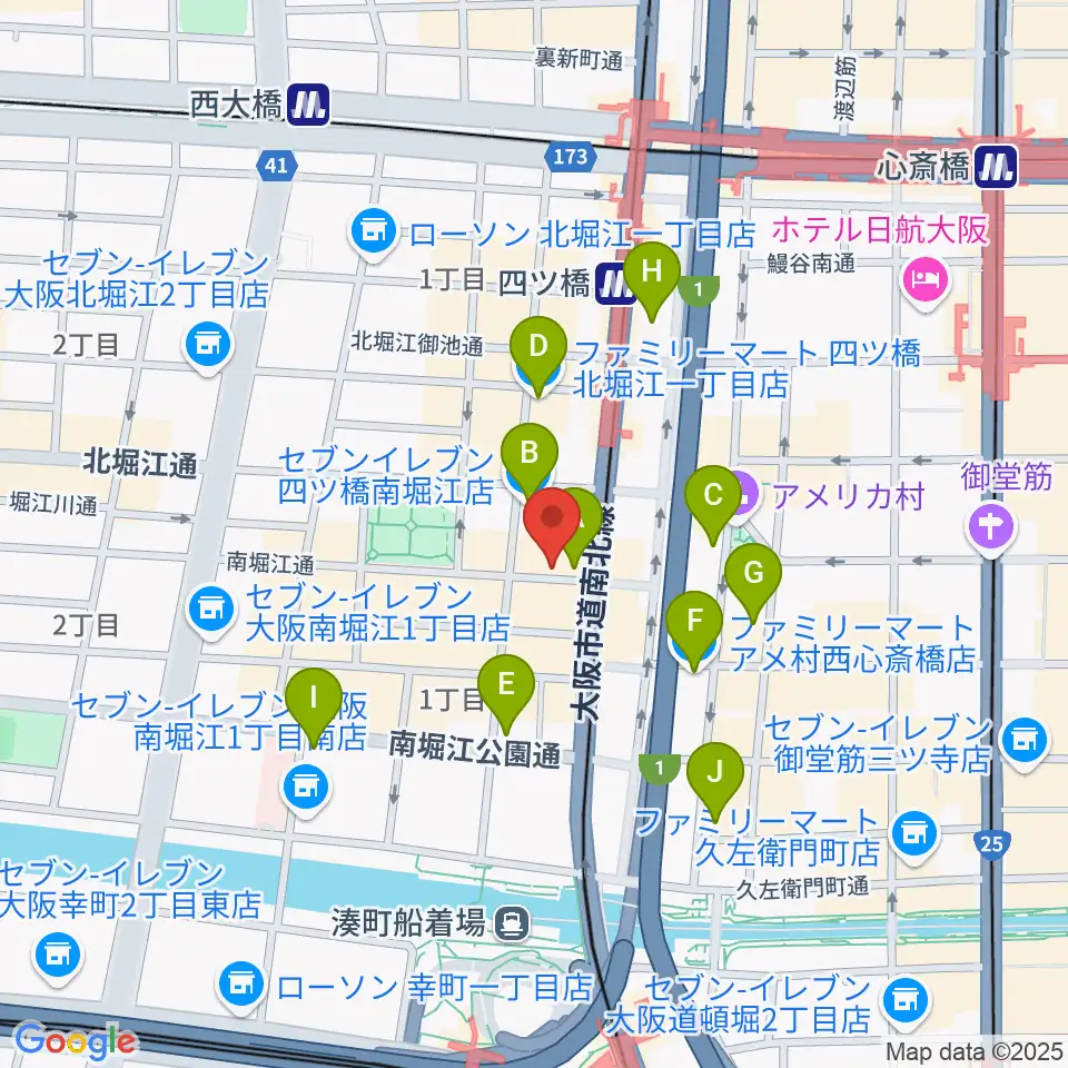FLAKE RECORDS周辺のコンビニエンスストア一覧地図