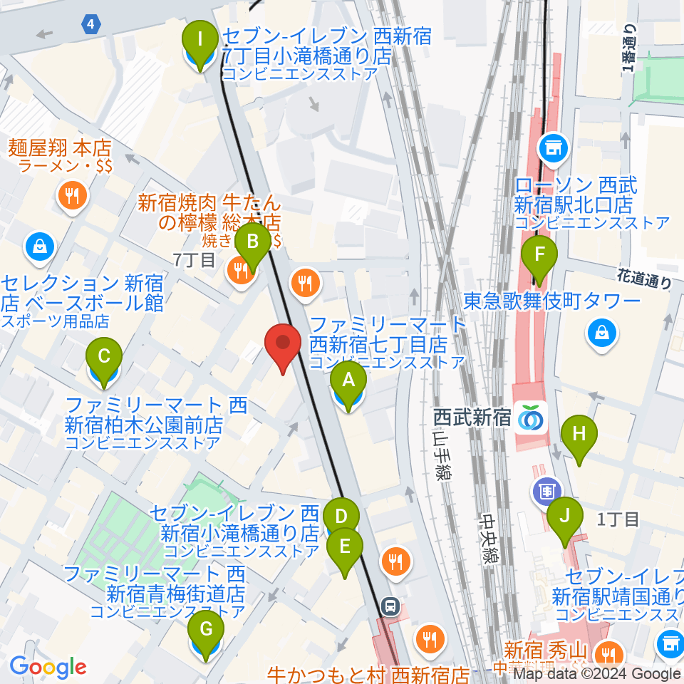 レッドリングレコード周辺のコンビニエンスストア一覧地図