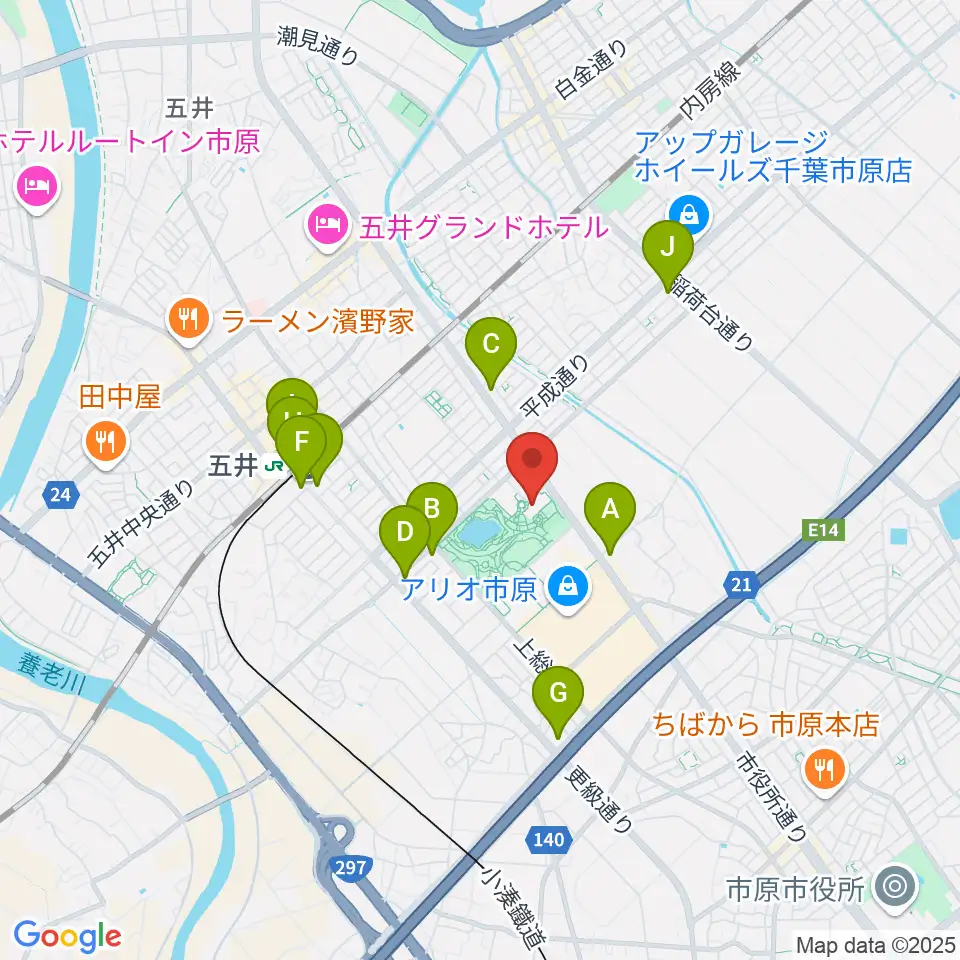 いちはら子ども未来館 weほーる周辺のコンビニエンスストア一覧地図