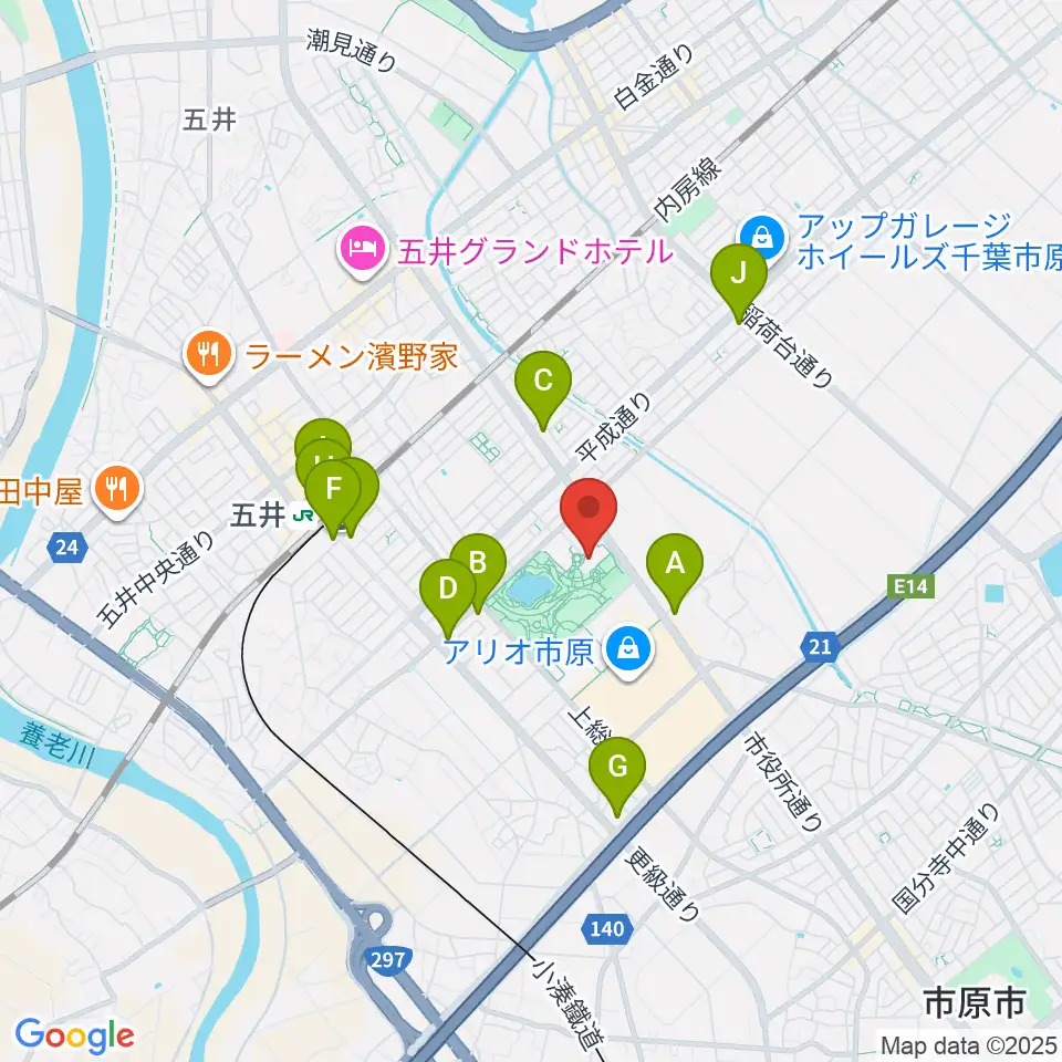 いちはら子ども未来館 weほーる周辺のコンビニエンスストア一覧地図