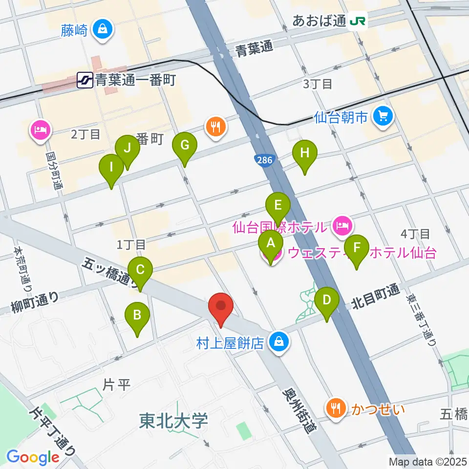 ジェーアンドビー北目町店周辺のコンビニエンスストア一覧地図