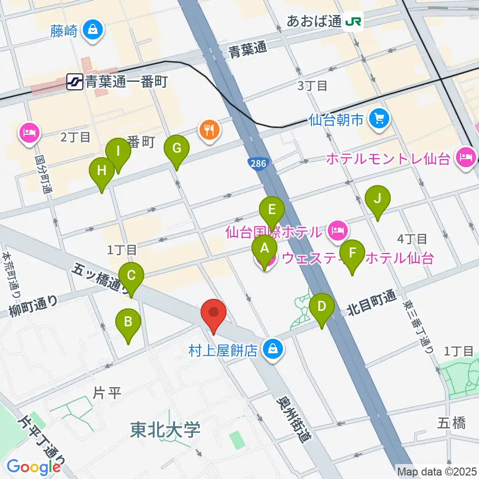 ジェーアンドビー北目町店周辺のコンビニエンスストア一覧地図