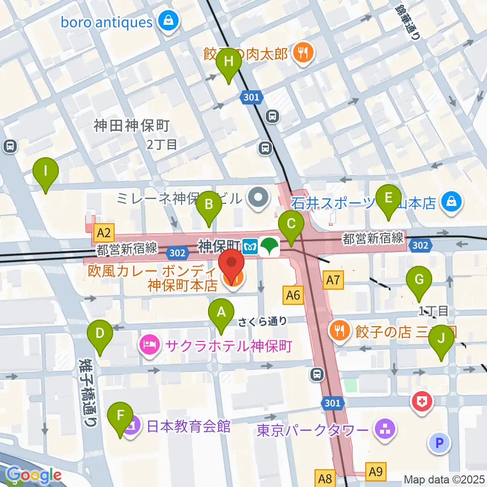 富士レコード社周辺のコンビニエンスストア一覧地図