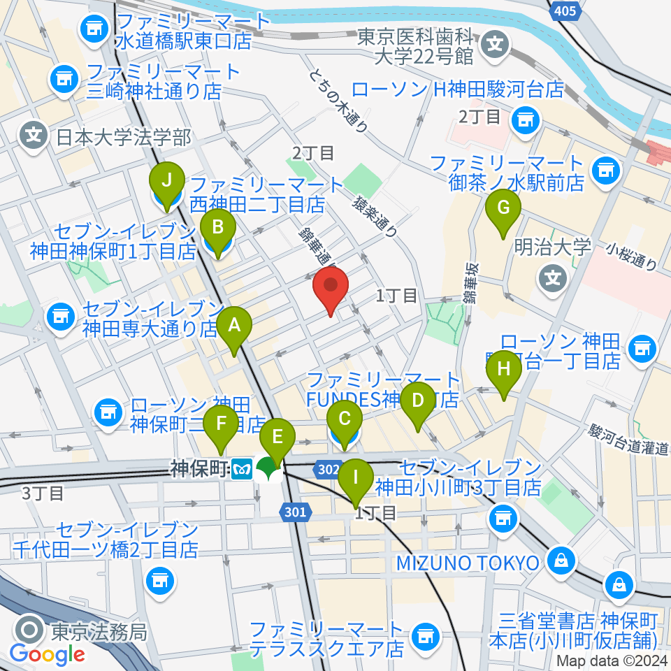 ラバーガード・レコード周辺のコンビニエンスストア一覧地図