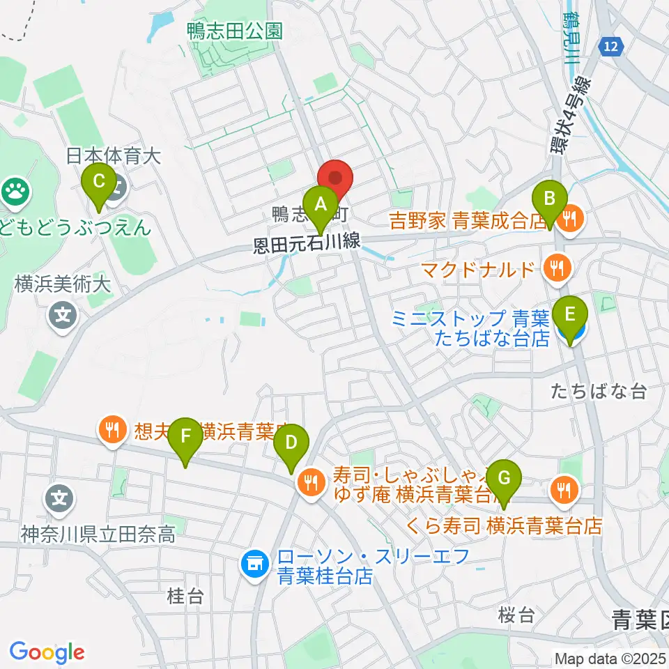 中古レコードのタチバナ周辺のコンビニエンスストア一覧地図