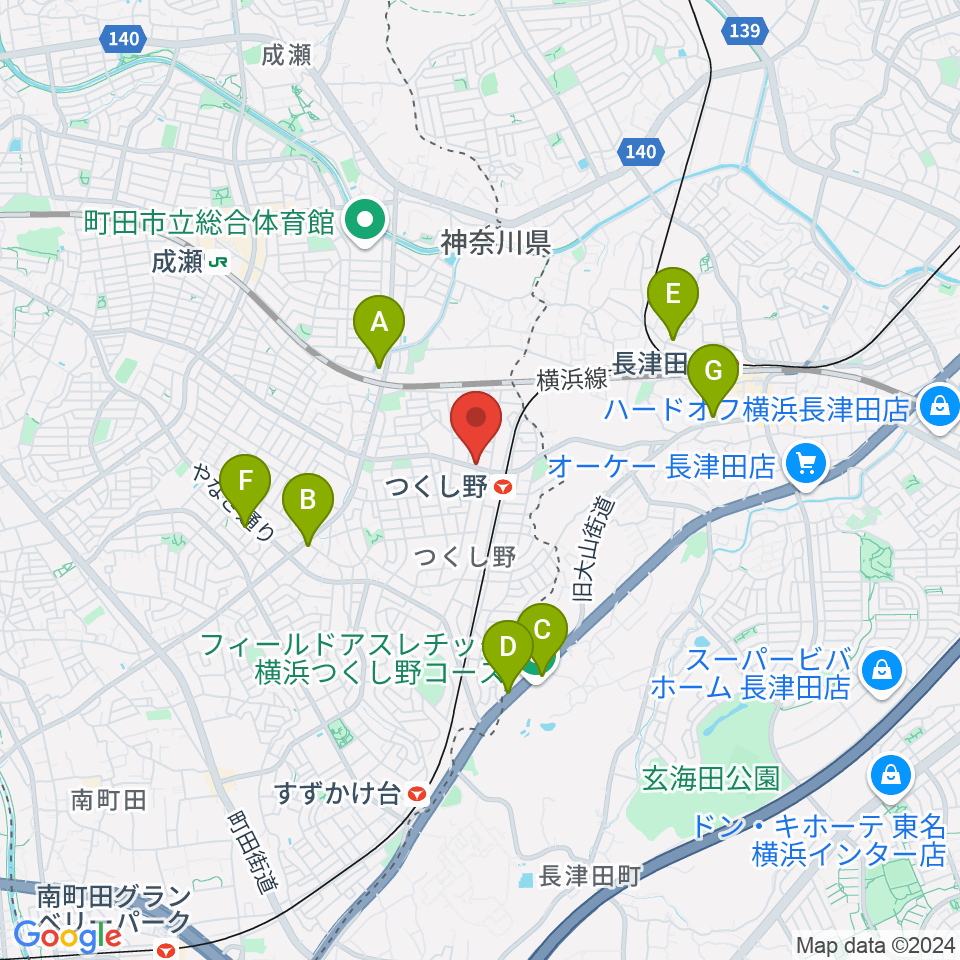 つくし野GOOD NEWS周辺のコンビニエンスストア一覧地図