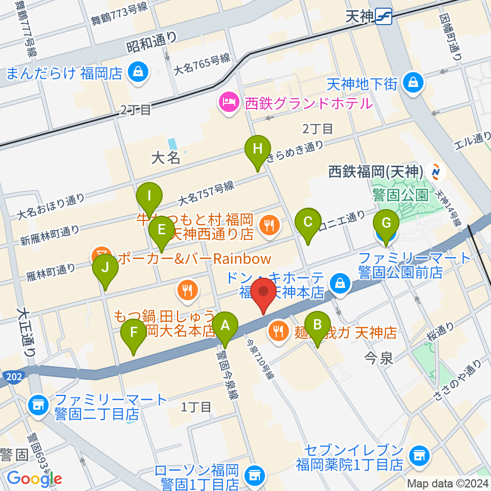 Jazz Club KINGFISH周辺のコンビニエンスストア一覧地図