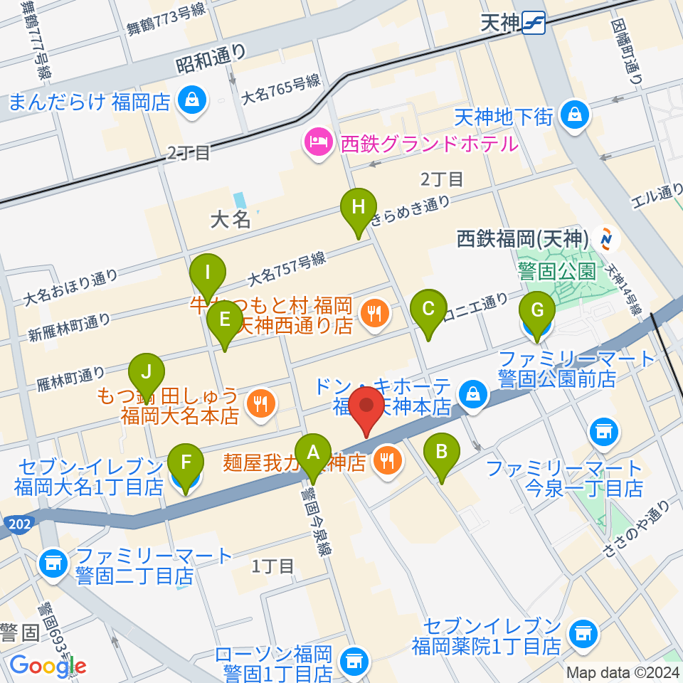 Jazz Club KINGFISH周辺のコンビニエンスストア一覧地図