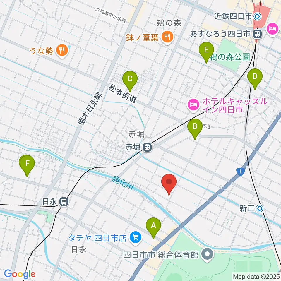 スタジオエチュード四日市店周辺のコンビニエンスストア一覧地図