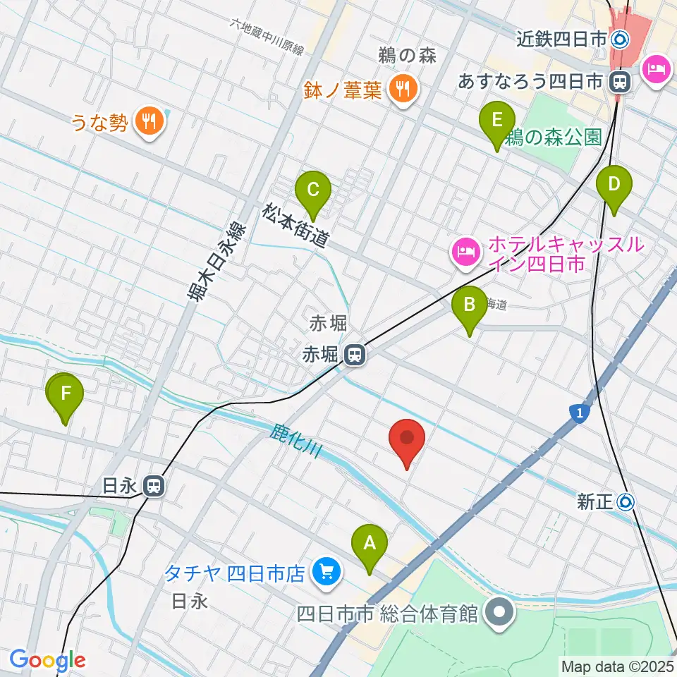 スタジオエチュード四日市店周辺のコンビニエンスストア一覧地図