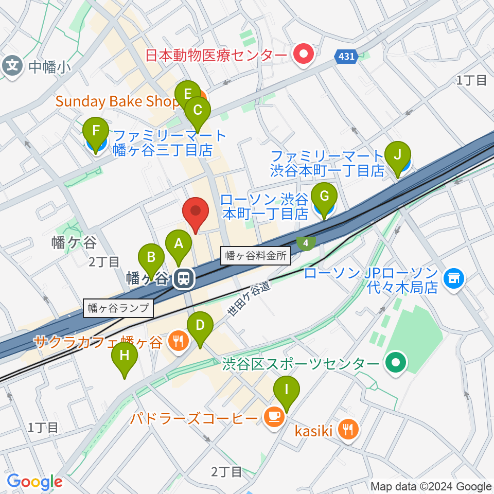 幡ヶ谷フォレストリミット周辺のコンビニエンスストア一覧地図