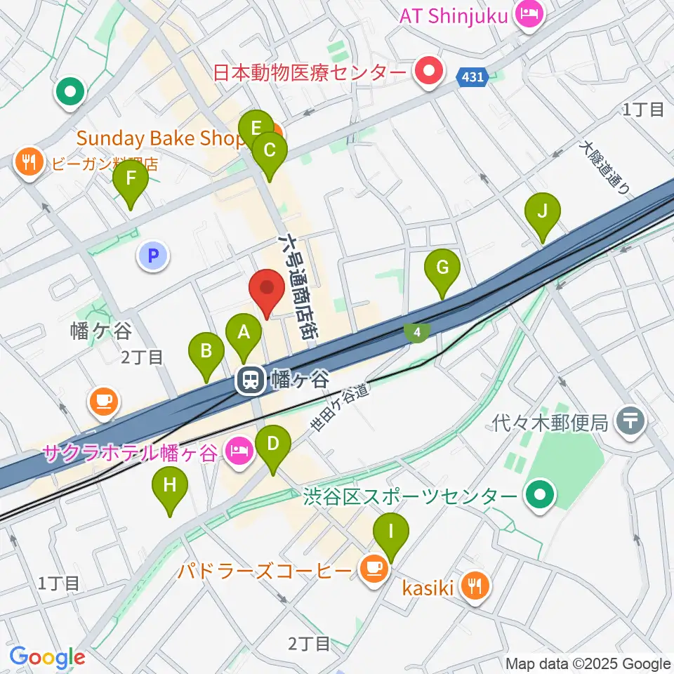 幡ヶ谷フォレストリミット周辺のコンビニエンスストア一覧地図