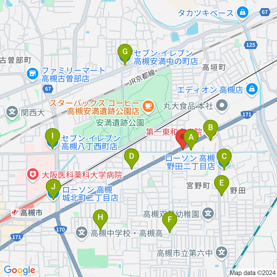 songbird スタジオ周辺のコンビニエンスストア一覧地図