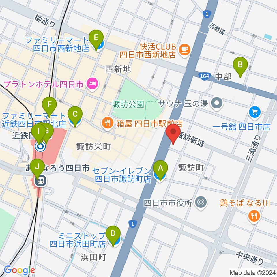 ルークレコーズ周辺のコンビニエンスストア一覧地図