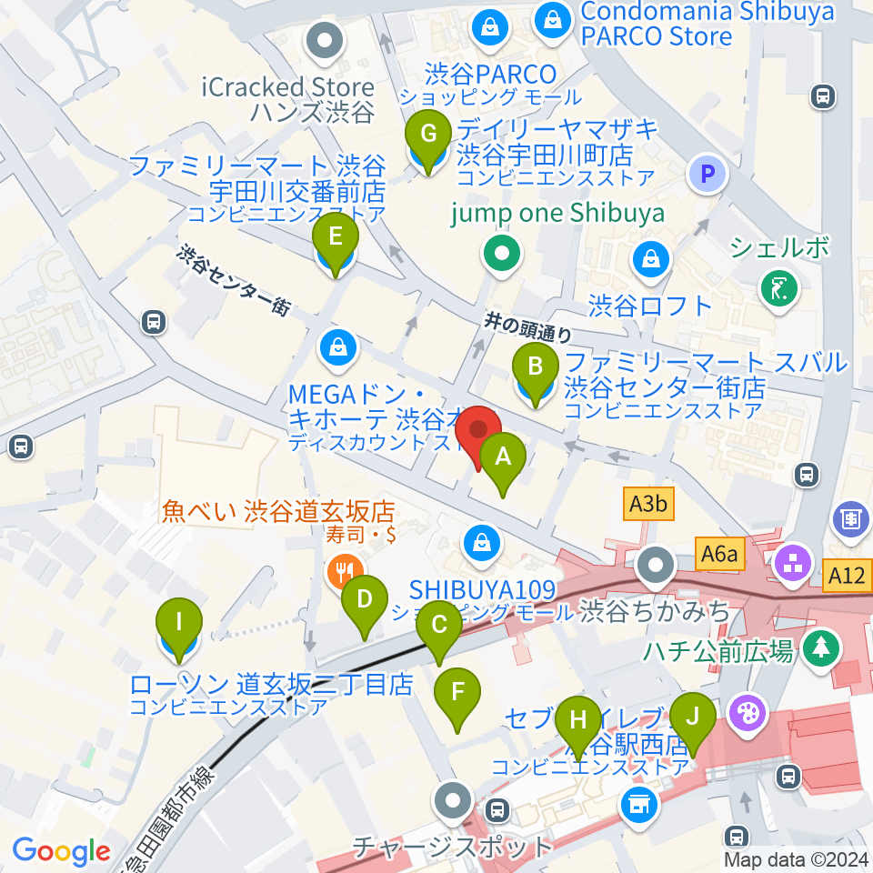 discland JARO周辺のコンビニエンスストア一覧地図