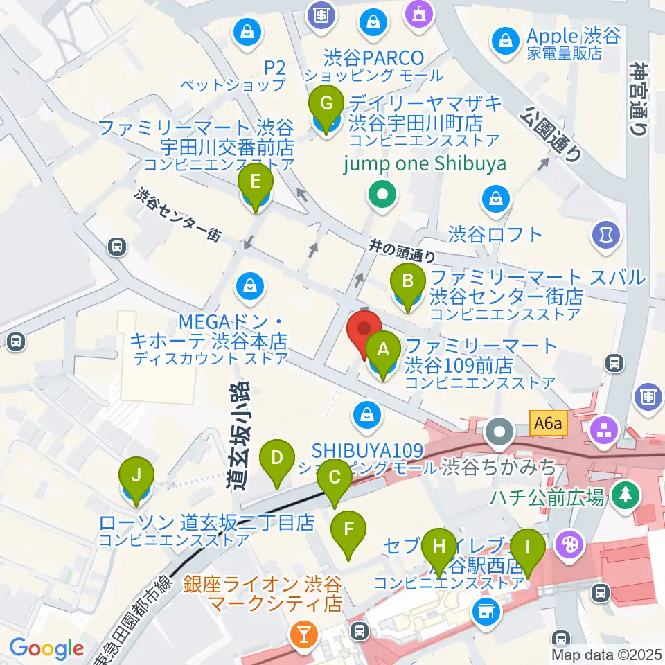 discland JARO周辺のコンビニエンスストア一覧地図