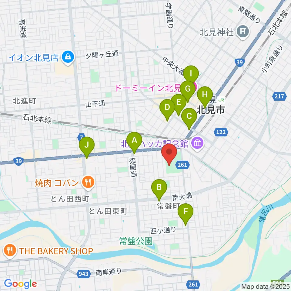 北ガス市民ホール周辺のコンビニエンスストア一覧地図