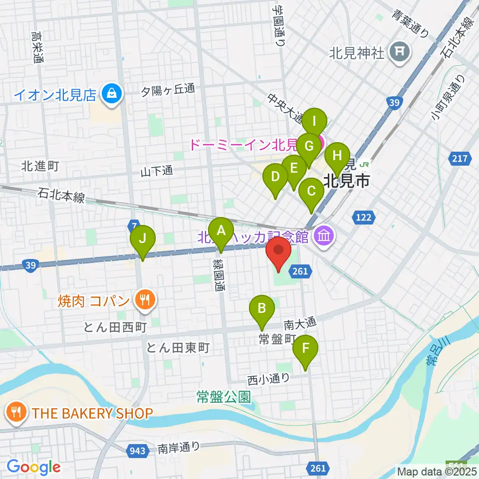 北ガス市民ホール周辺のコンビニエンスストア一覧地図