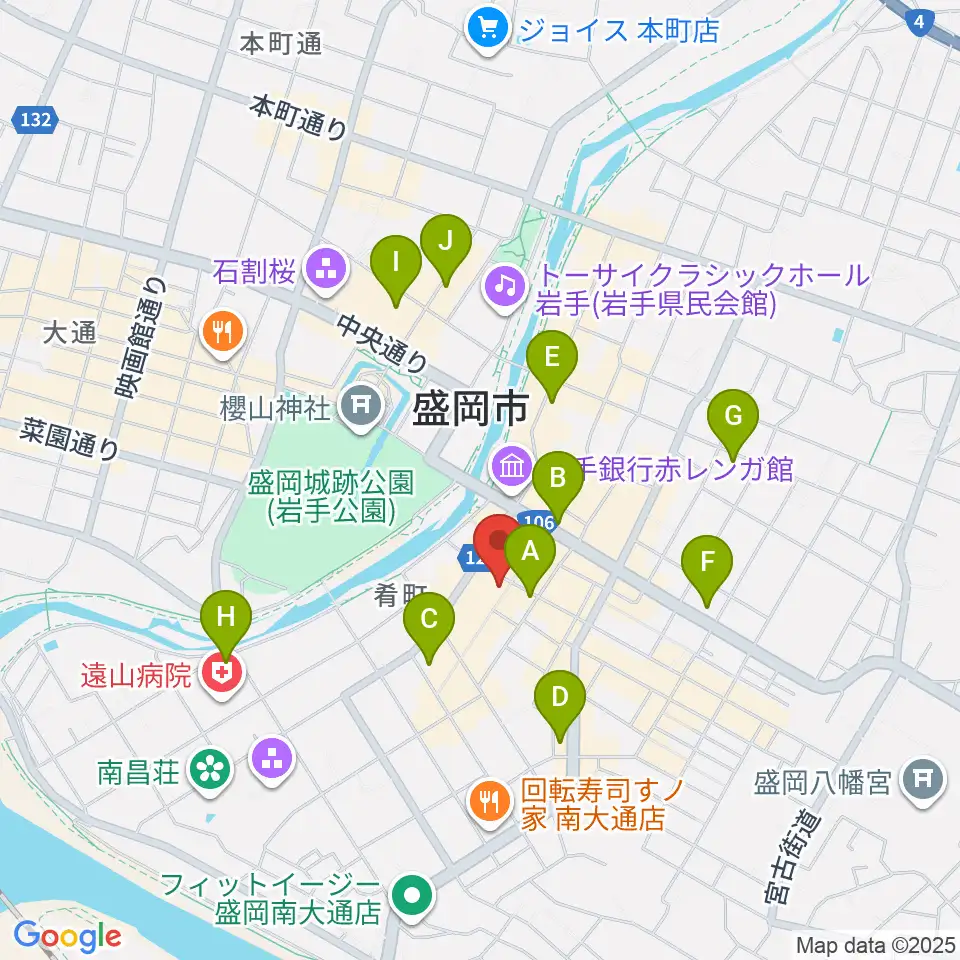 いわてアートサポートセンター風のスタジオ周辺のコンビニエンスストア一覧地図