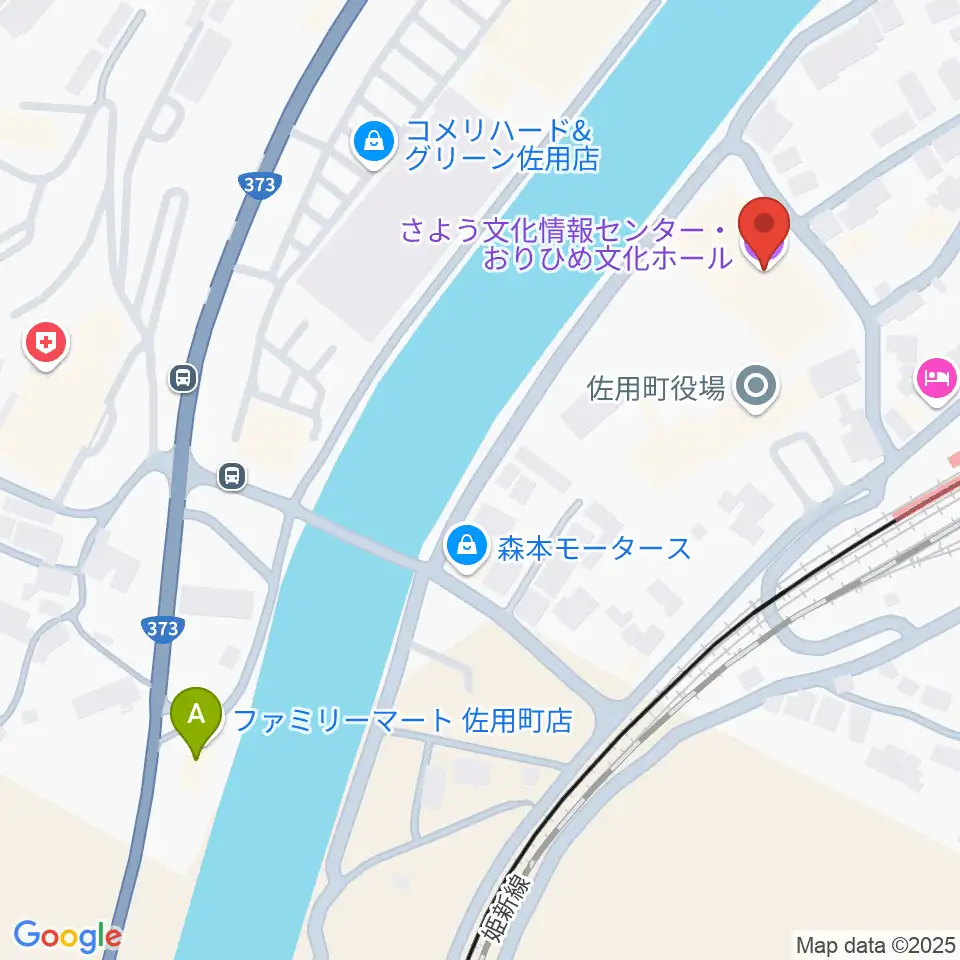 さよう文化情報センター おりひめ文化ホール周辺のコンビニエンスストア一覧地図