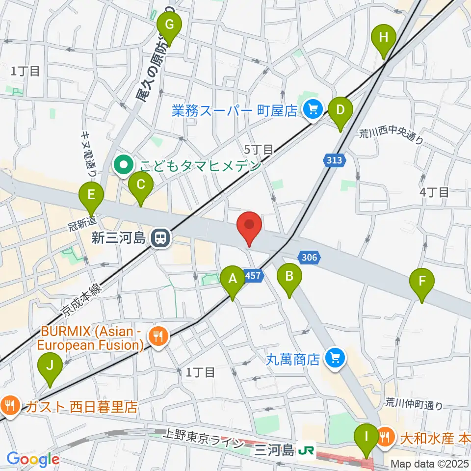 キーノート・シアター周辺のコンビニエンスストア一覧地図