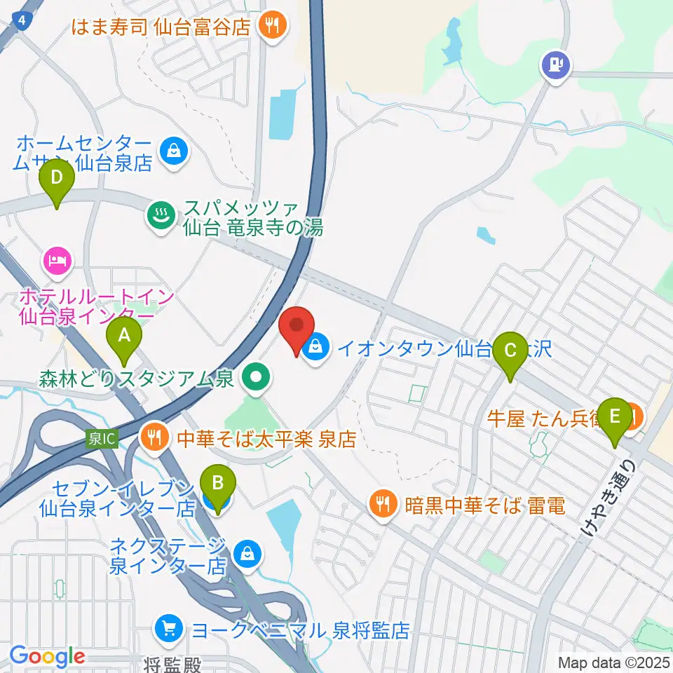 カワイ音楽教室 イオン泉大沢周辺のコンビニエンスストア一覧地図